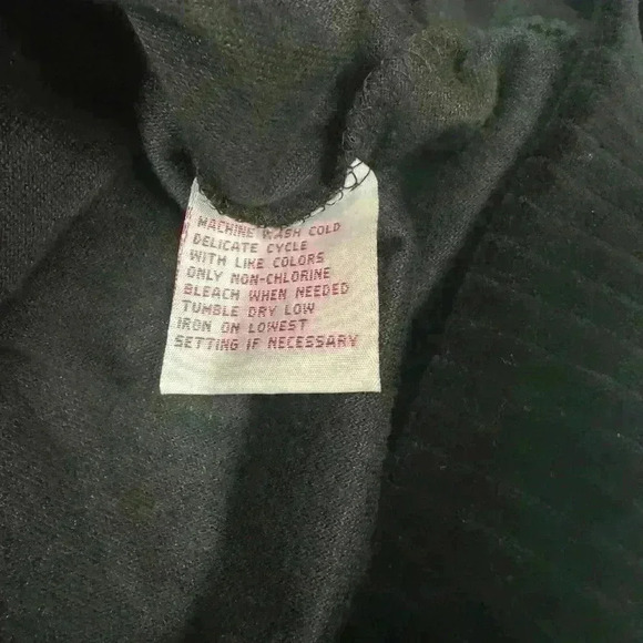 NWT Cappagallo soft black velour Y2K athleisure light crew sweatshirt size XL - Picture 5 of 10